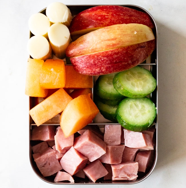 Ham Cheese Melon Lunch Box Ideas