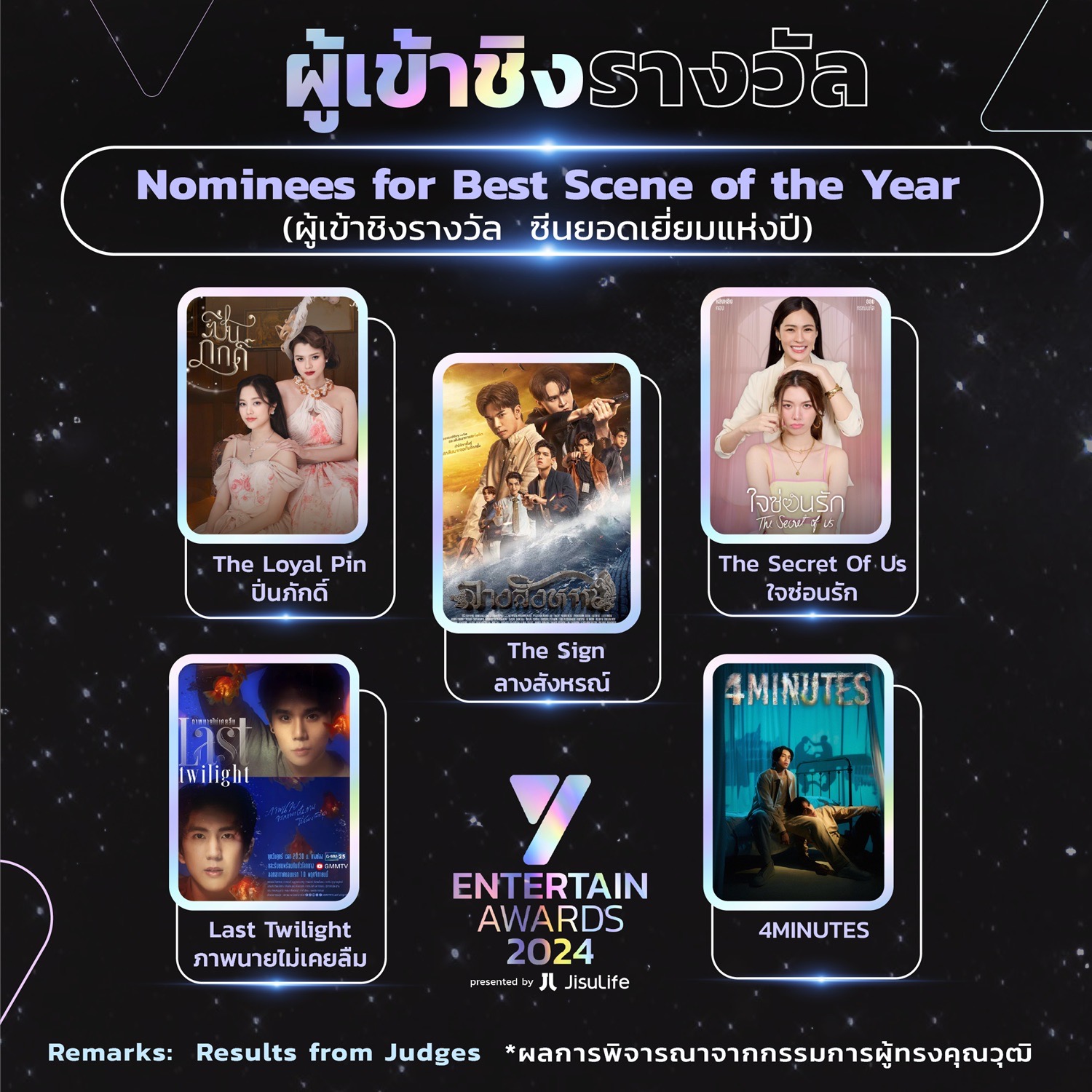 เฟมัสที่สุด โผผู้เข้าชิง 9 สาขารางวัล“Y Entertain Awards 2024 presented by JisuLife”